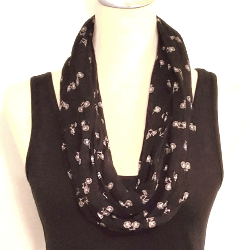 Bicycle Print Infinity Scarf - Picture 3 of 3